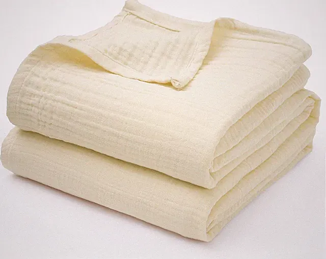 100% Cotton Muslin Blanket King Size 4 Layer Lightweight Breathable Soft Gauze