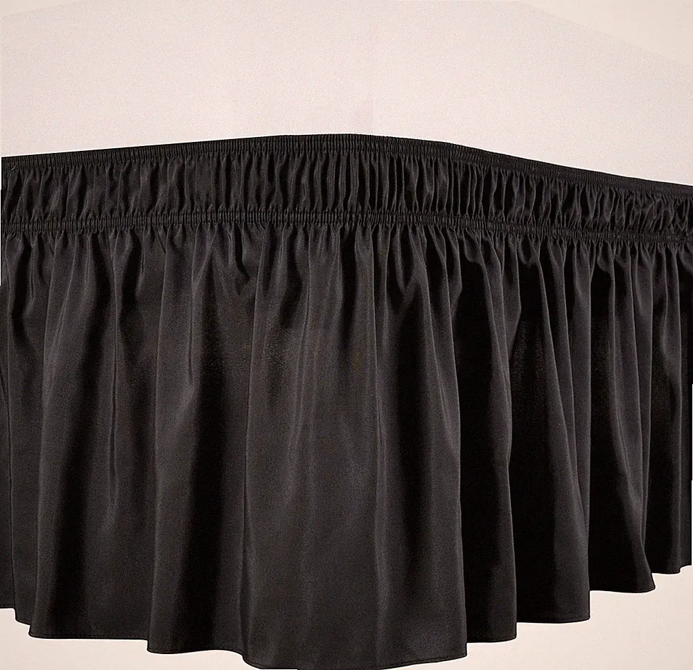 Biscaynebay Wrap Around Bed Skirts for Full Full XL Beds with Extra Long Dro...