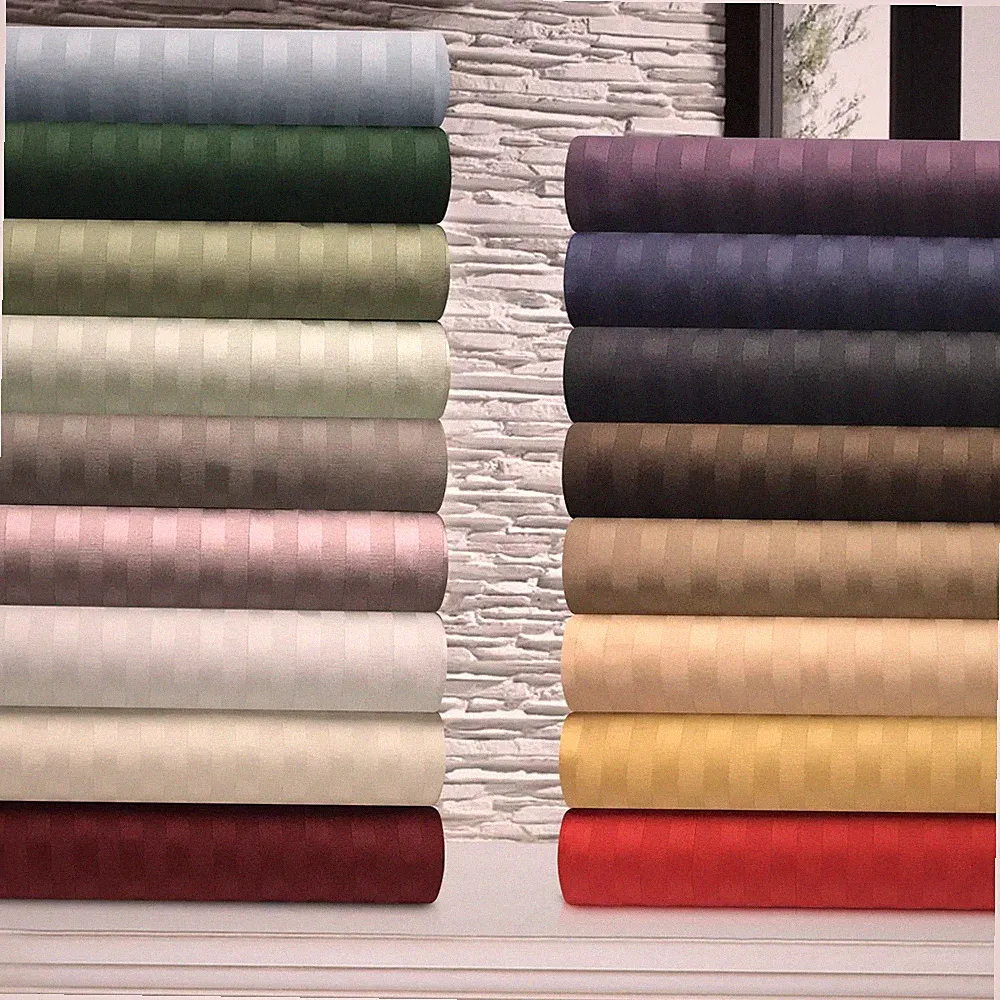 Full XL Size Bedding Things 100% Cotton 1000 - 1200 Thread Count Stripe Colors