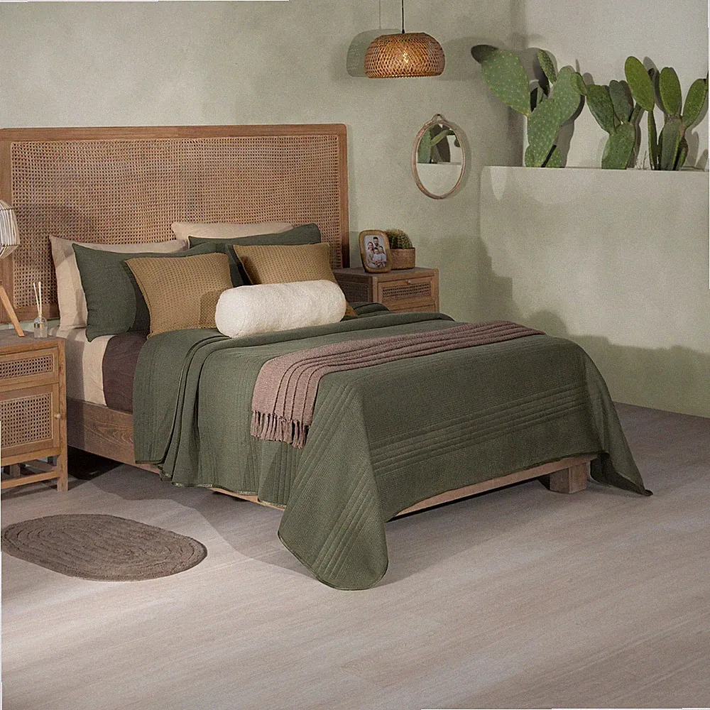 Kyoto Reversible Comforter Set Jersey Quilted Channel Queen King Bedding
