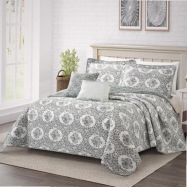 Legacy 5-Piece Reversible Bedspread Set – Soft, Lightweight Quilt for Queen/King