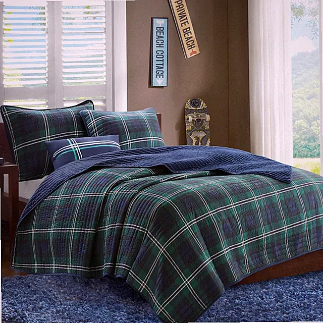 Mi Zone Brody Reversible Quilt Set with Throw Pillow
