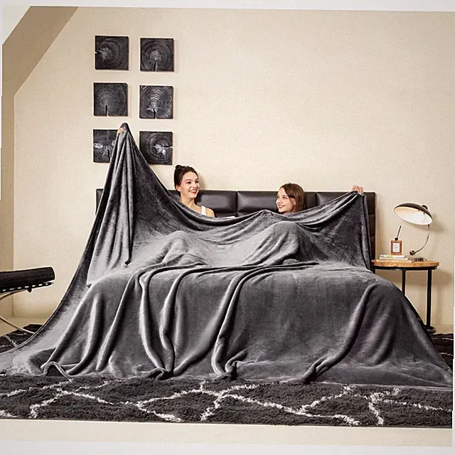 Oversized King Fleece Blanket 120x120 inches, Soft Cozy Warm Giant Extra Larg...