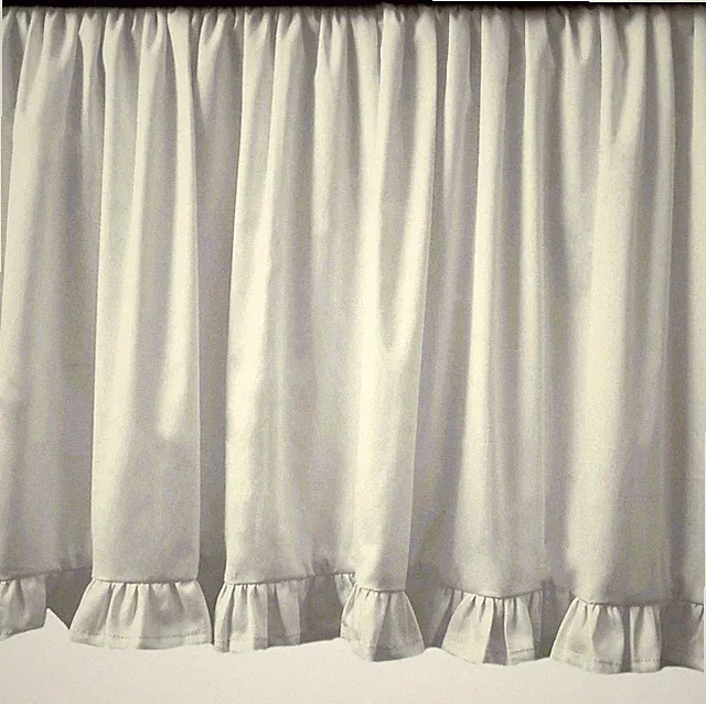White Solid Bottom Ruffle Gather Bed Skirt 700 TC Cotton Split Corner All Length